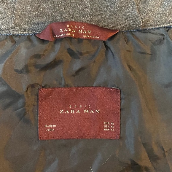 Zara Man Blue Hooded Bomber Jacket Men's size XL - Picture 3 of 7